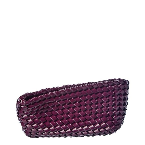 Bottega Veneta Structure Intrecciato Leather Pouch, Purple - Picture 2 of 5